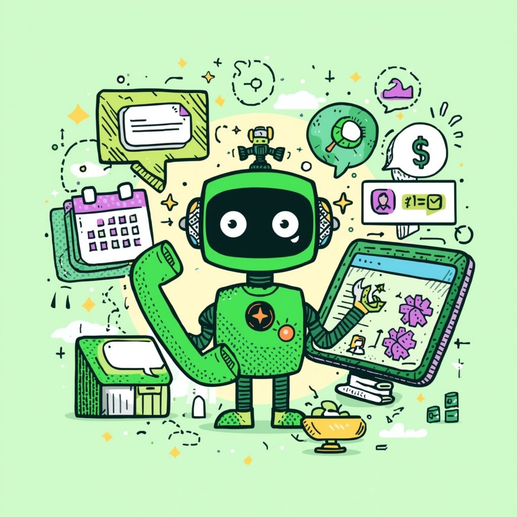 Home lucid origin a vibrant cartoony illustration with mainly green 0